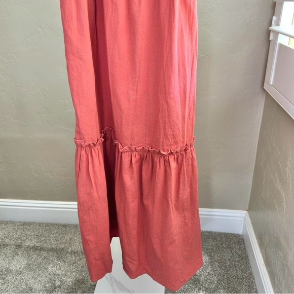 NWOT: Sleeveless Maxi Dress Size Medium in Coral / Burnt Orange - Picture 3 of 5